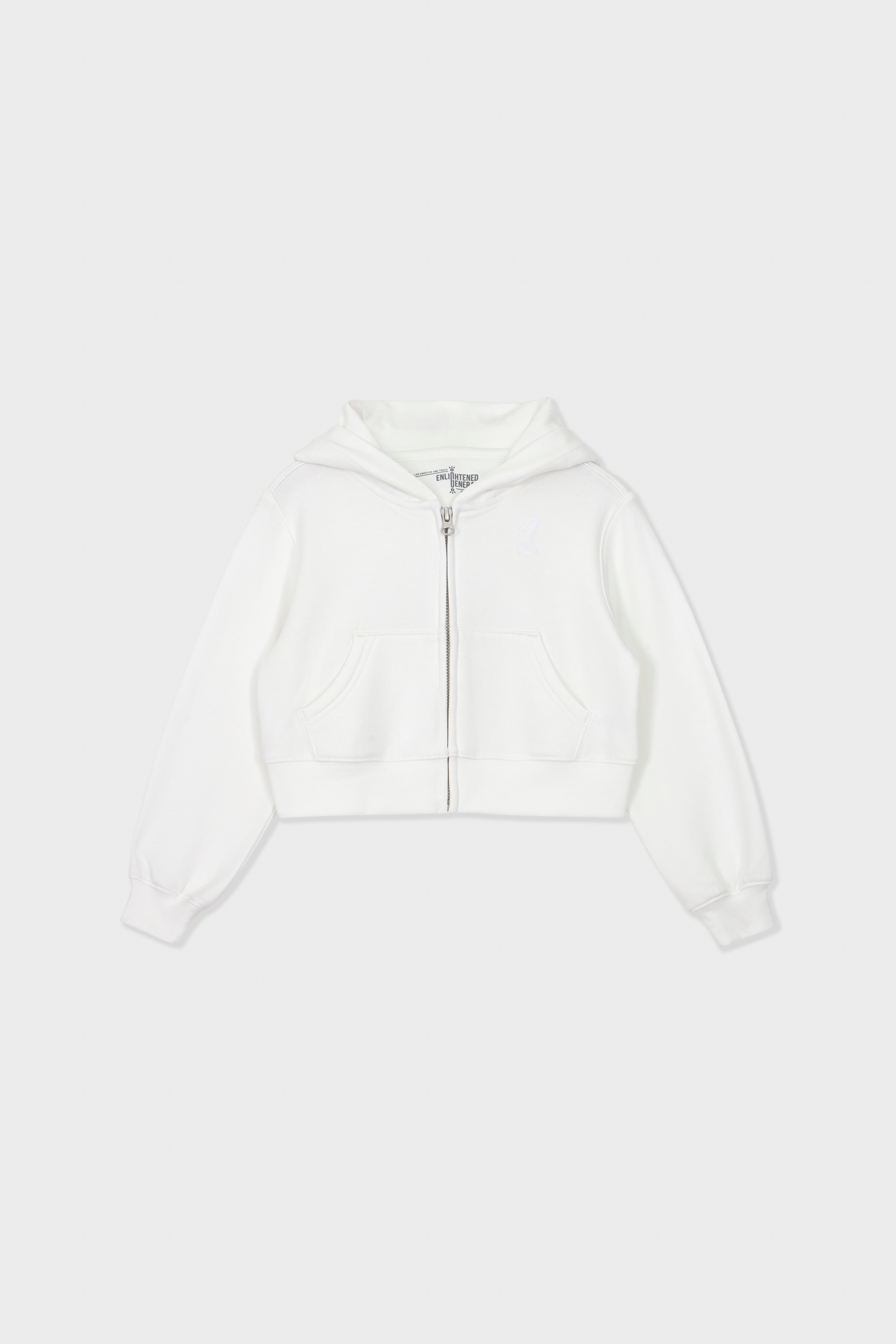 Moai Cropped Zip-Up Hoodie