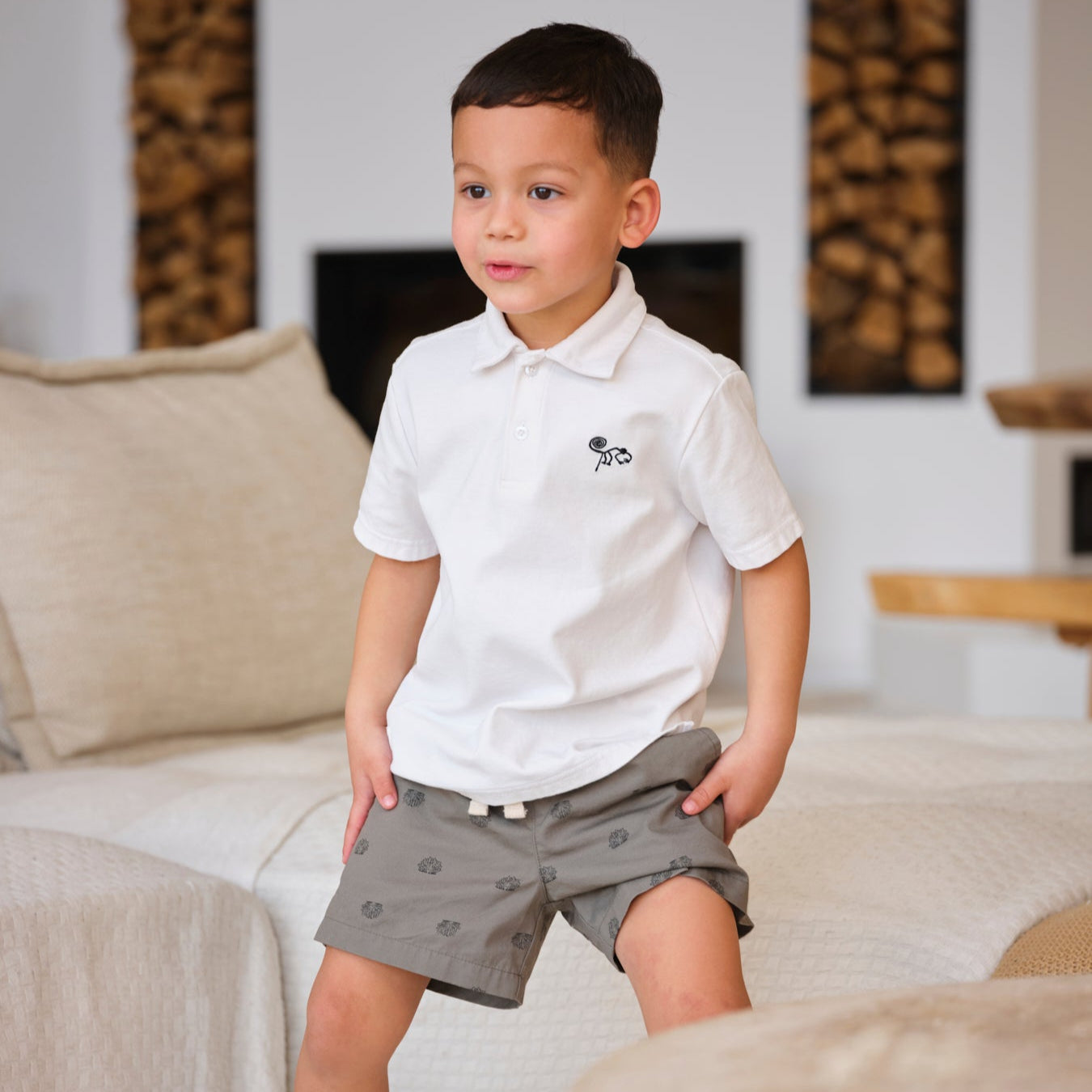 Leaf Sheep Printed Shorts