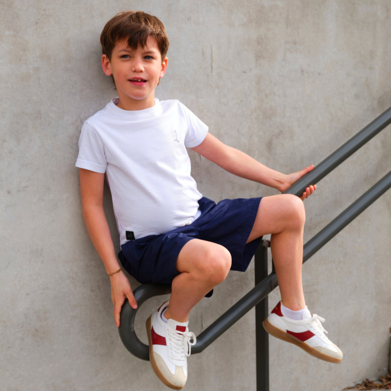 Moai Embroidered Woven Shorts