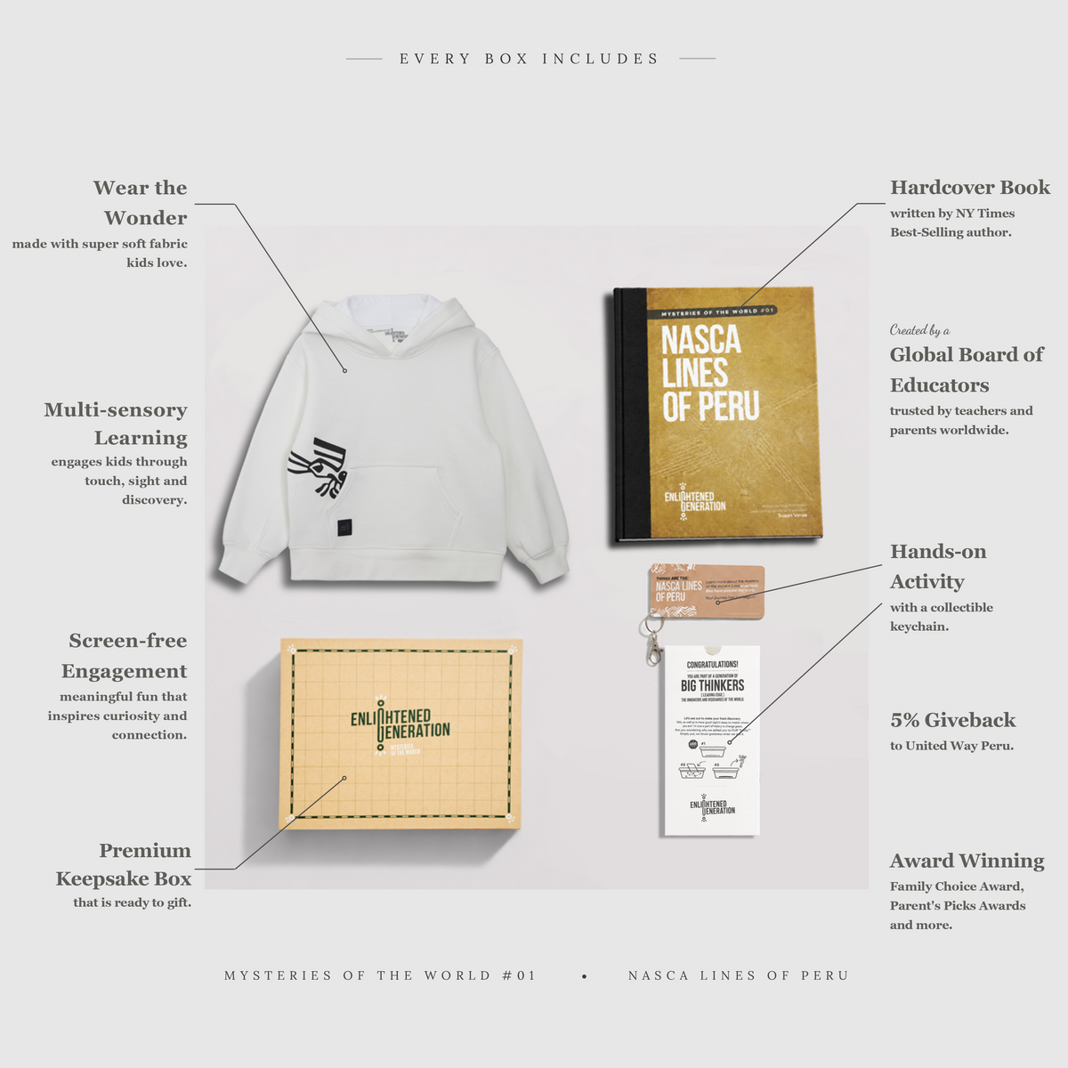 Nasca Pelican Hoodie Gift Box with Book & Activities