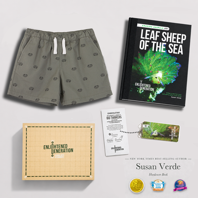 Leaf Sheep Sea Wonders Gift Box with Print Kids Shorts, Book, and Activities