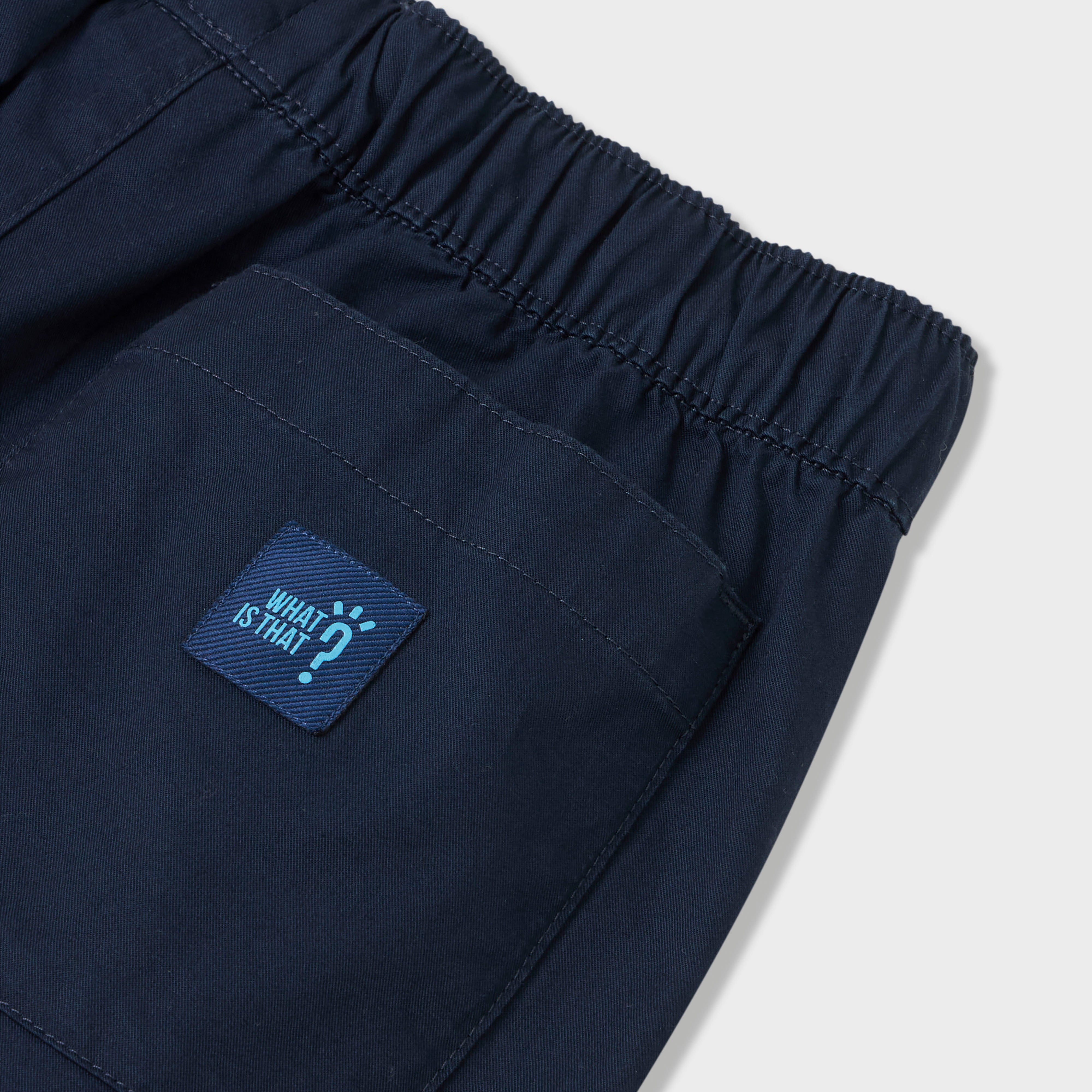 Moai Embroidered Woven Shorts