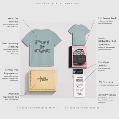 Sign Language Talking Hands Gift Box with Kids Tee, Book, and Activities