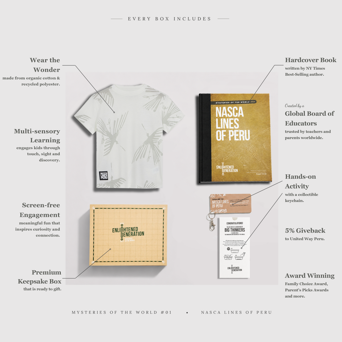 Nasca Condor Tee Gift Box with Book & Activities