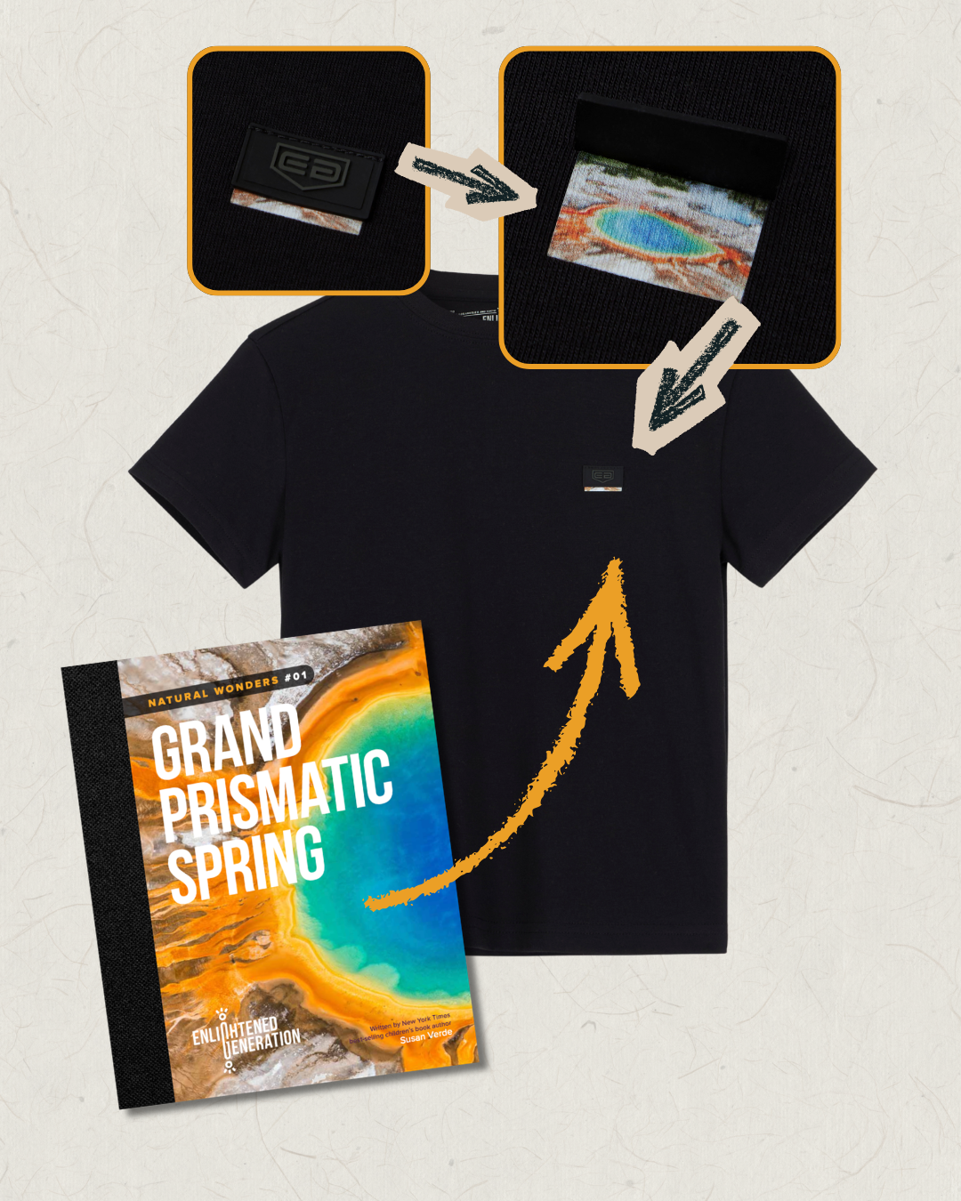 Grand Prismatic Spring Discovery Box with Book & Peek-and-Discover Tee