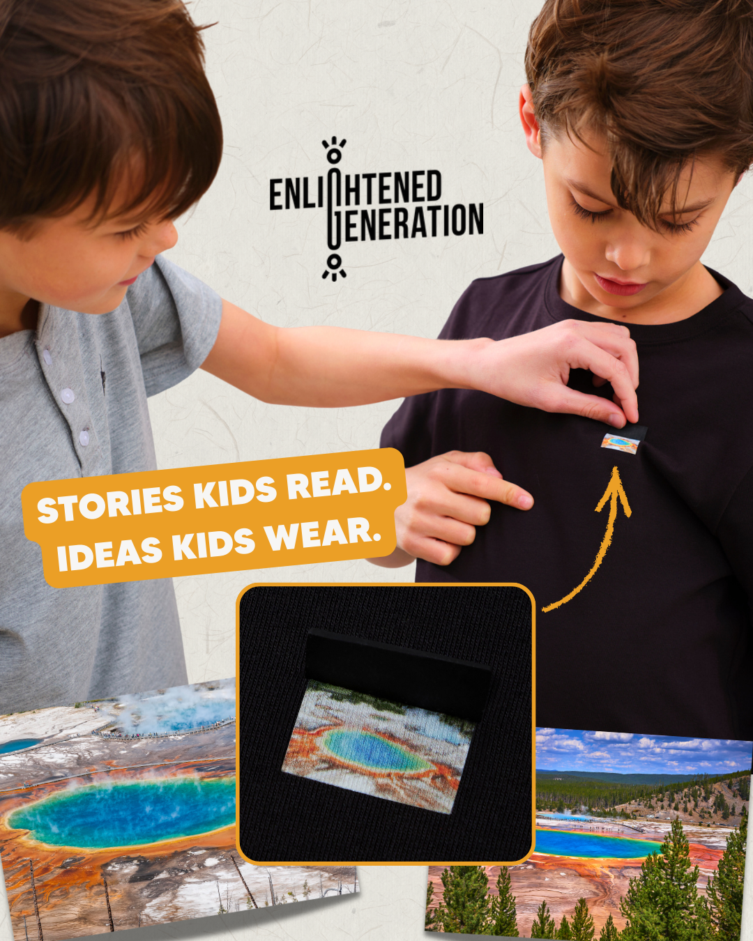 Grand Prismatic Spring Discovery Box with Book & Peek-and-Discover Tee