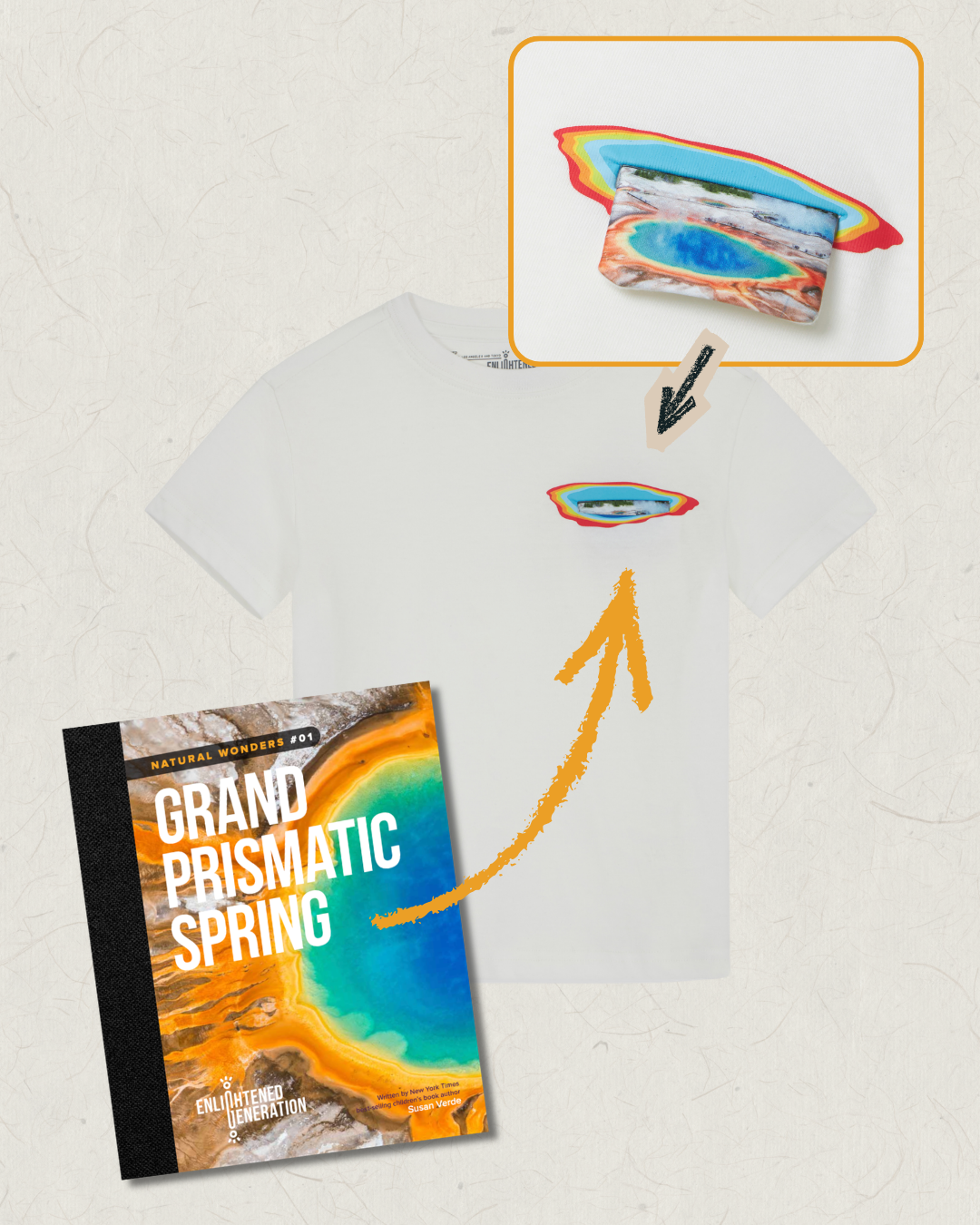 Grand Prismatic Spring Discovery Box with Book & Discovery Pocket Tee