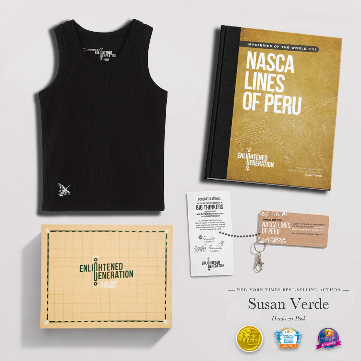 Nasca Embroidered Condor Tank Gift Box with Book & Activities