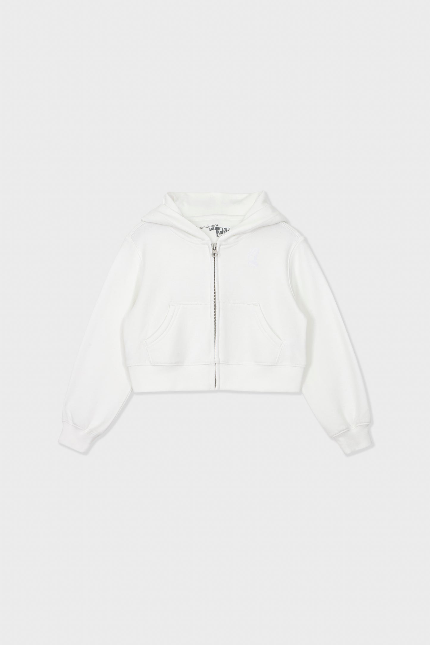 Moai Cropped Zip-Up Hoodie