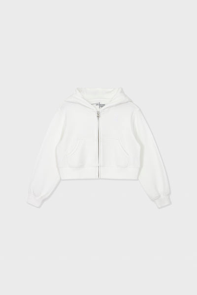 Moai Cropped Zip-Up Hoodie