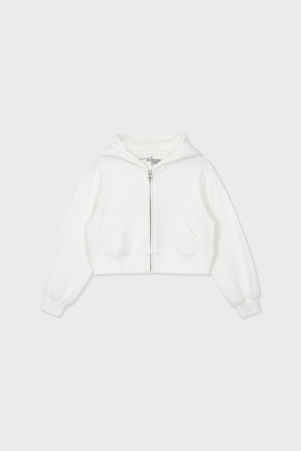 Moai Cropped Zip-Up Hoodie