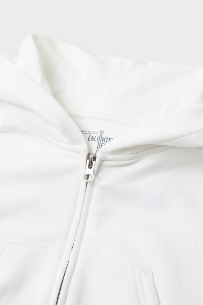 Moai Cropped Zip-Up Hoodie
