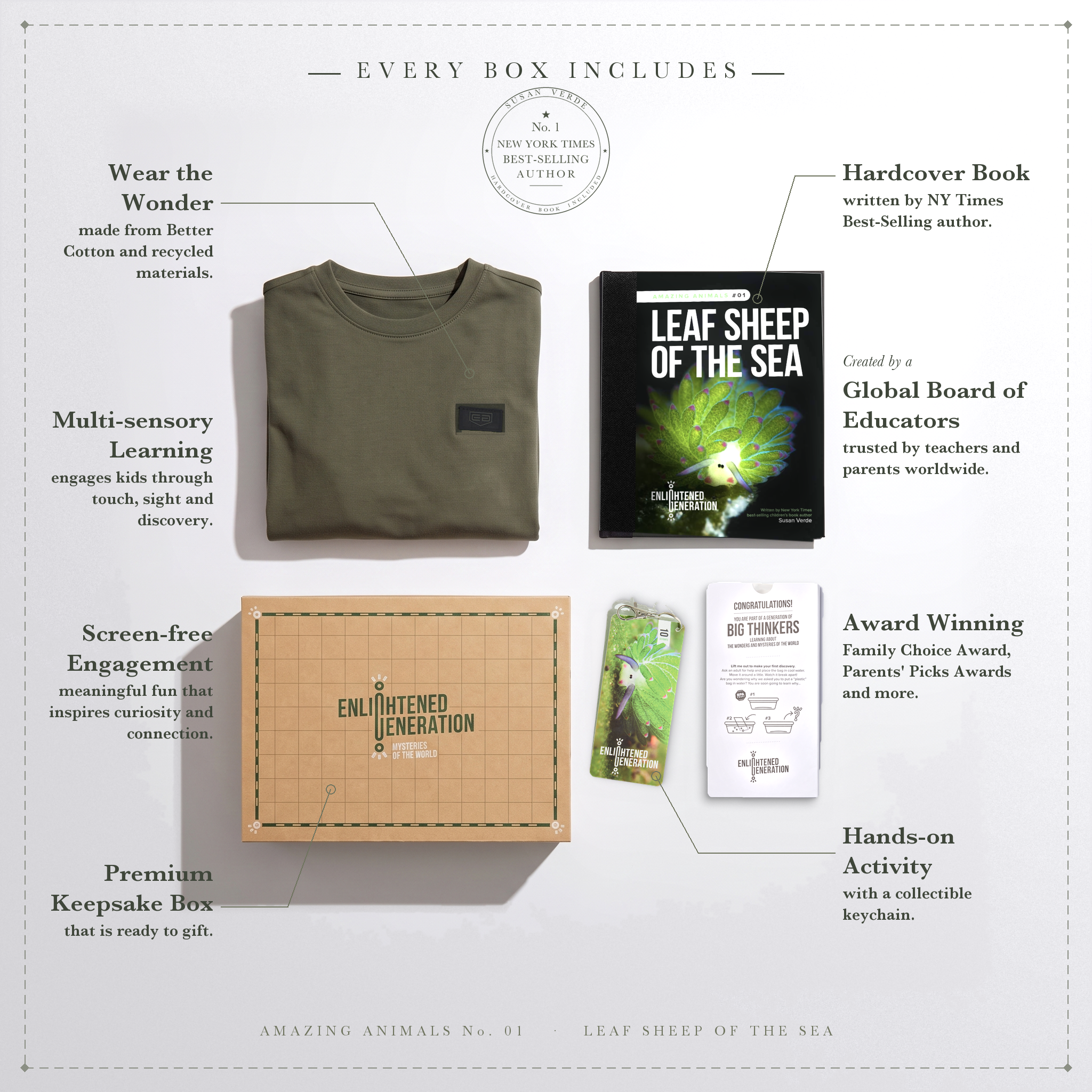 Leaf Sheep of the Sea Box with Book & Discovery Pocket Tee