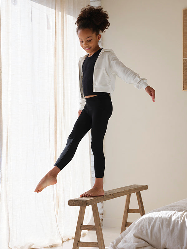 Moai Cropped Zip-Up Hoodie