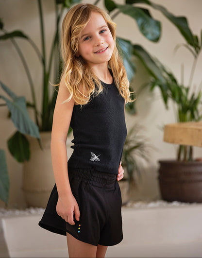 Prismatic Shorts with Mesh Inset