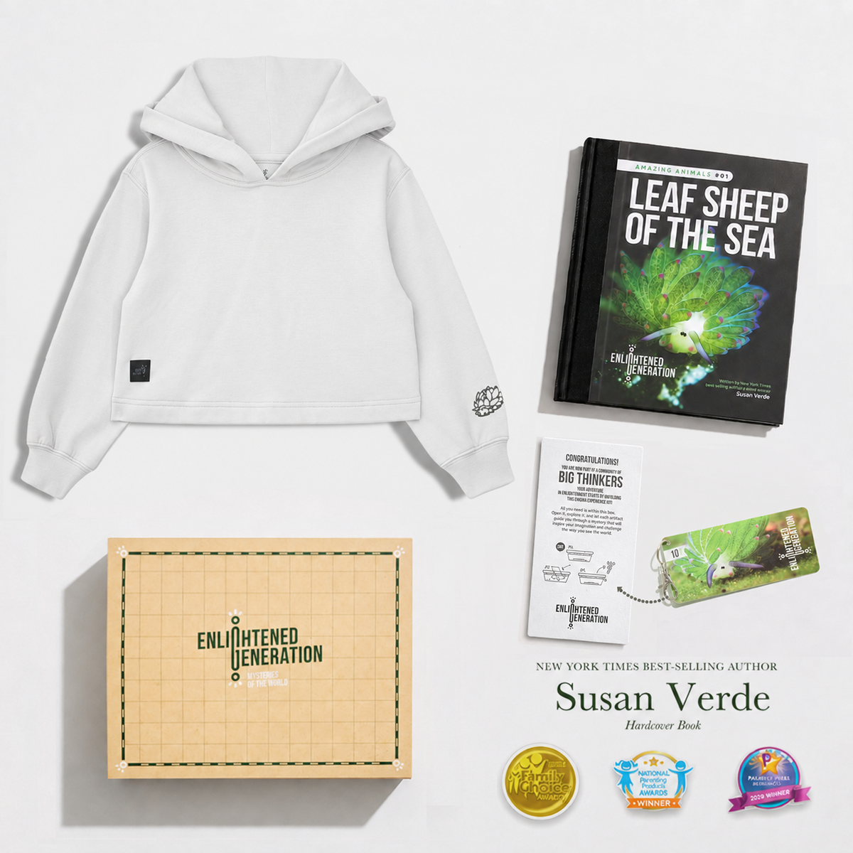 Leaf Sheep Cropped Hoodie