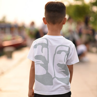 Moai Back Print Graphic Tee