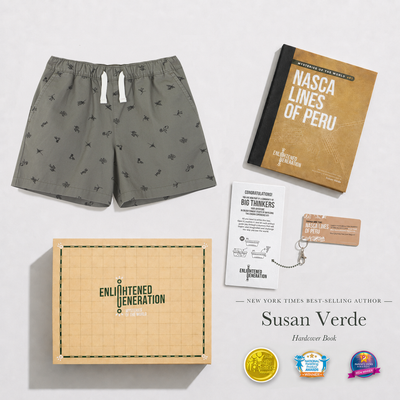 Nasca Desert Mystery Gift Box with Print Kids Shorts, Book, and Activities