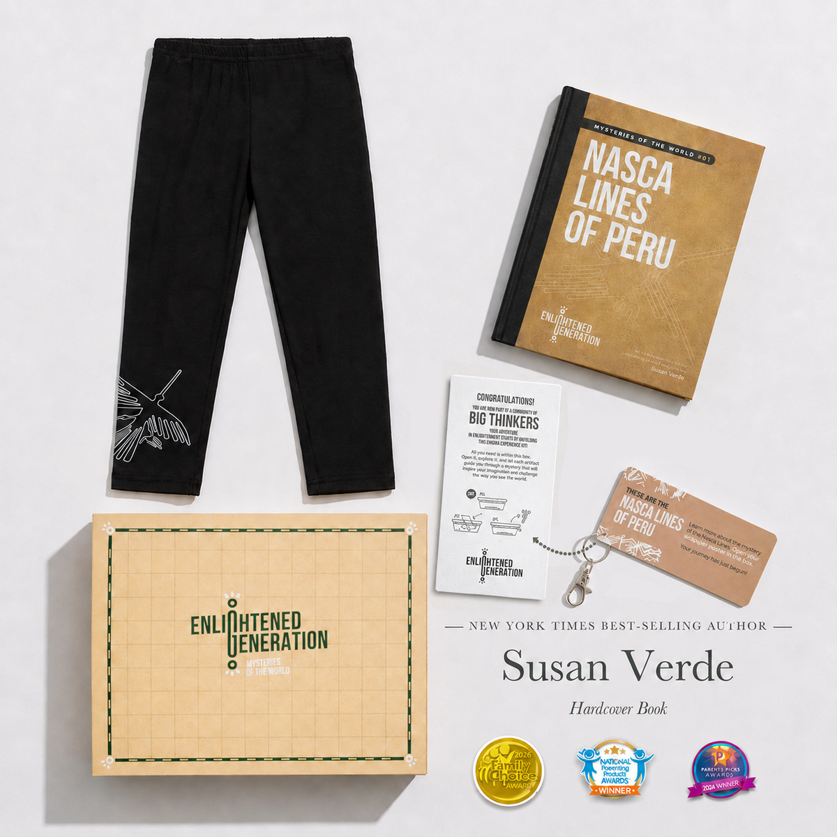 Nasca Gift Box with Mystery Hummingbird Kids Leggings, Book, and Activities