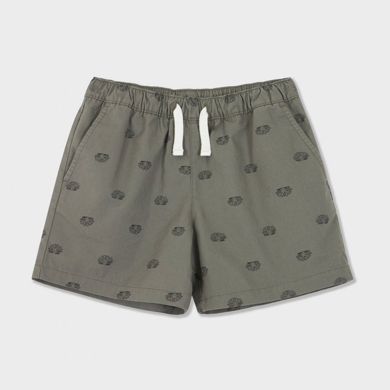 The Leaf Sheep Sea Wonders Print Kids Shorts, laid flat